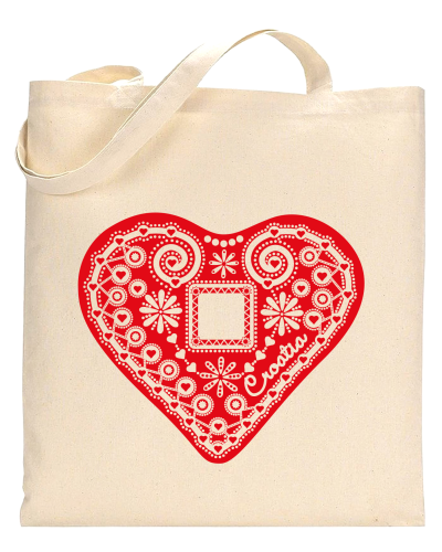 Croatia Heart Tote Bag