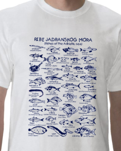 Fishes of the Adriatic Sea Adult T Shirt White
