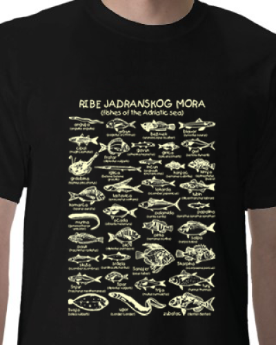 Fishes of the Adriatic Sea Adult T Shirt Black