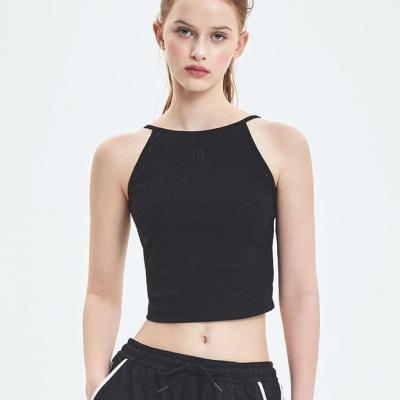 Ribbed halter cami top