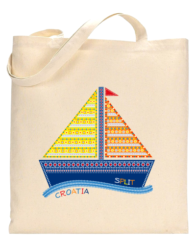 Sail Boat Split Croatia Tote Bag