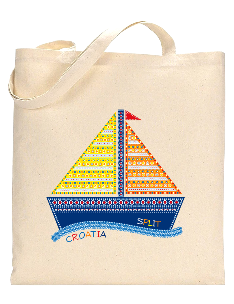 Sail Boat Split Croatia Tote Bag
