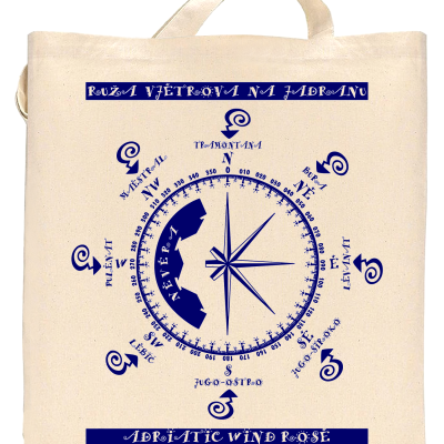 Adriatic Sea Windrose Tote Bag